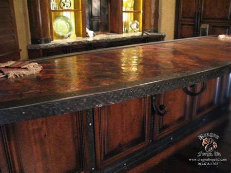 Unlike stone or solid surface, butcher block can be fabricated in a basement or garage workshop, making it the perfect diy project to totally transform your kitchen on a budget. copper/iron countertop | Countertops, Bar countertops, Diy countertops