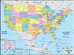 Detailed Political Map of United States of America - Ezilon Maps