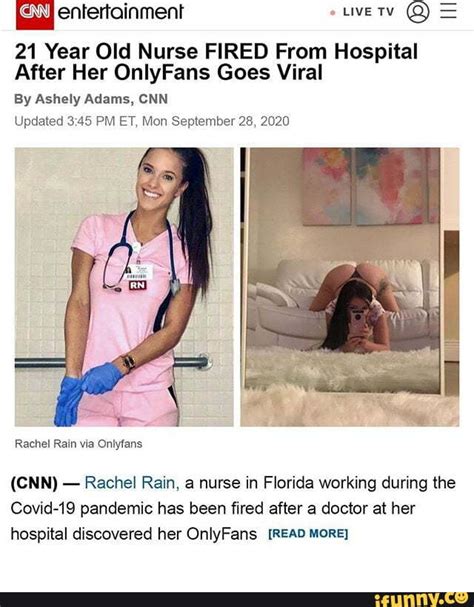 Entertainment Live Ty Year Old Nurse Fired From Hospital After Her Onlyfans Goes Viral Cnn