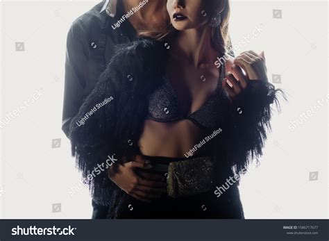 Cropped View Man Hugging Woman Bra Stock Photo Shutterstock