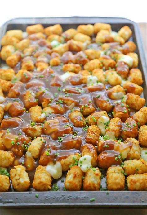 4 Ingredient Cheesy Tater Tot Poutine The Comfort Of Cooking