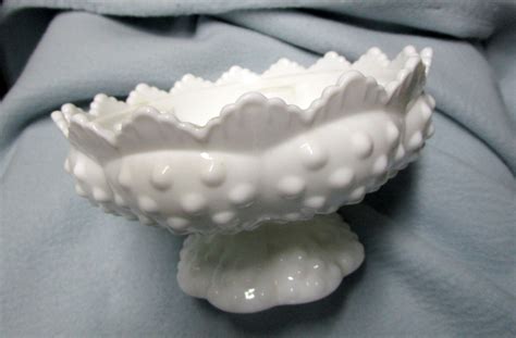 Fenton Milk Glass Hobnail Four Size Candle Bowl Rose Bowl Vase Etsy