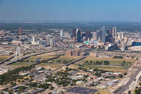 Aerial Photo Dallas City Skyline
