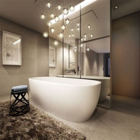 Bathroom Modern Chandelier In 2020 Bathtub Lighting Modern Bathroom