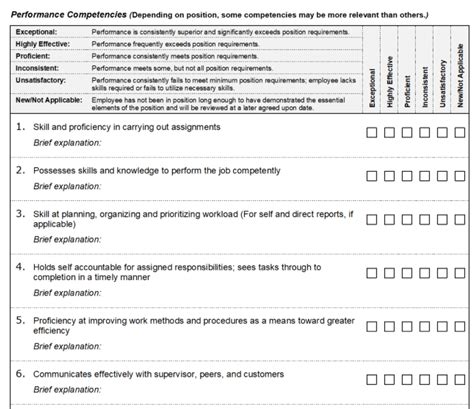 Free Microsoft Word Editable Employee Performance Review Form Hot Sex Picture