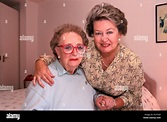 DAME THORA HIRD DAUGHTER JANETTE SCOTT AT HOME 10 7 95 1995 Stock Photo ...