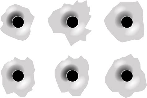 Plastic Angle Bullet Holes Creative Figure Png Download 1484992