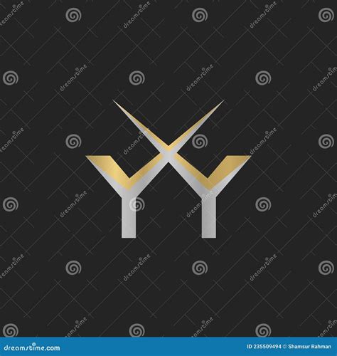 logotipo das iniciais do alfabeto yx xy x e y ilustração do vetor ilustração de vetor sinal
