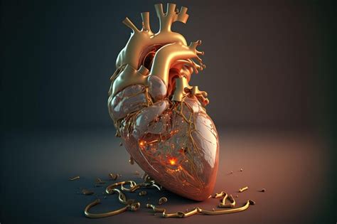 Premium Photo Human Heart With Glowing Neurons Consciousness