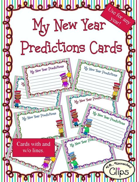 New Year Predictions Cards Teaching Activities Cards Newyear