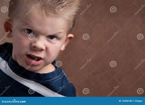 Angry Little Boy Glaring At The Camera Stock Photos Image 16450183