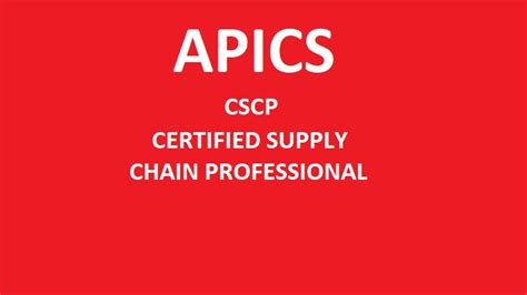 2022 Apics Cscp Certified Supply Chain Professional