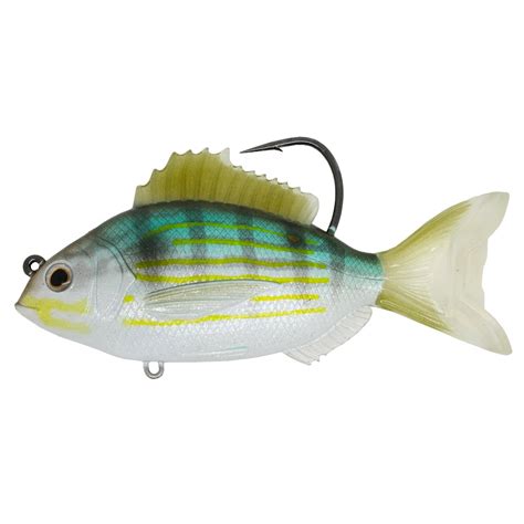 Pinfish Rattlebait Saltwater 4″ 7 0 Medium Slow Sinking Silver Green