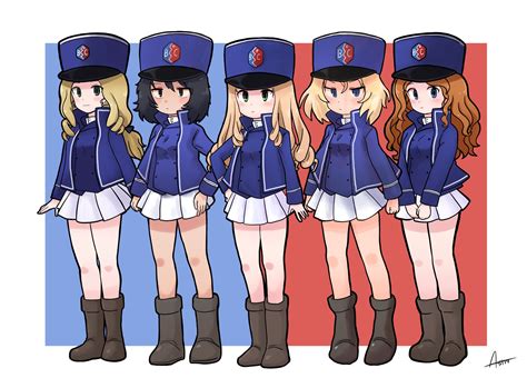 Safebooru 5girls Andou Girls Und Panzer Artist Name Asutoro S T