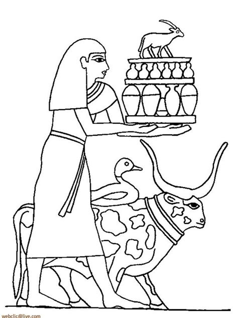Desenho De Nefertiti Rainha Do Antigo Egito Para Colorir Tudodesenhos