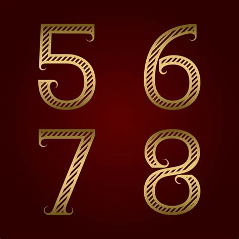 Vector Bling Numbers Golden Bling Numbers — Stock Vector © Deskcube