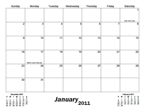 7 Best Images Of Printable Blank 8 X 11 Calendar Grid