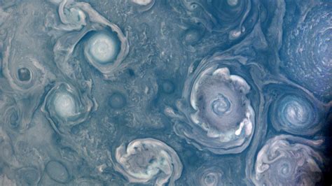 Juno Reveals Mesmerizing Storms At Jupiters North Pole Space
