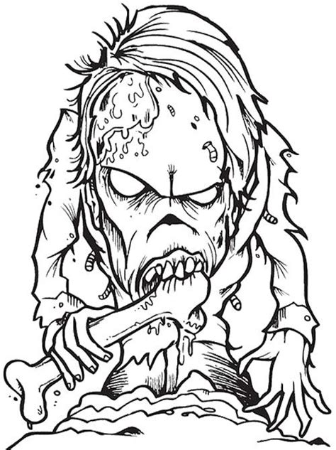 Creepy Zombie Coloring Page Free Printable Coloring Pages For Kids