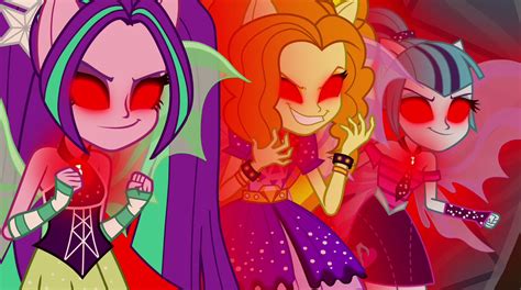 Image The Dazzlings Evil Grins Eg2png My Little Pony Friendship Is