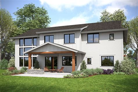 Modern Farmhouse Plan With Open Concept Living Area And Bonus Room