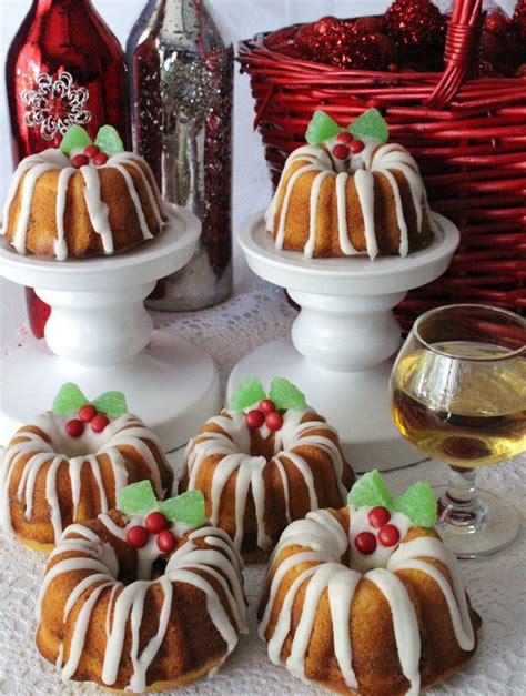 .old pies or puddings, think cake — and take a look at these designs for some great ideas on how to decorate it. Christmas Mini Bundt Cakes | Recipe | Cupcakes! | Mini christmas cakes, Christmas cake ...