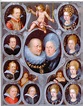 Duke Frederick I of Württemberg and Sibylla of Anhalt (centre), with ...
