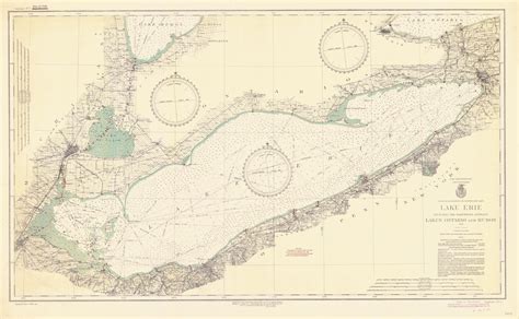 Lake Erie Map 1934 Hullspeed Designs