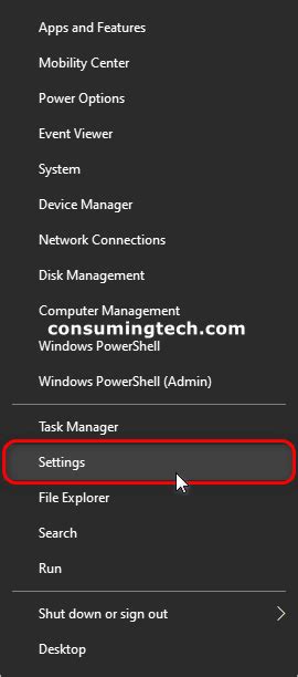 Open Settings In Windows 10 Consuming Tech