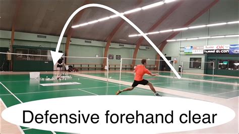 Badminton Exercise 33 Defensive Forehand Clear Youtube