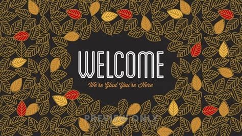 Fall Leaves Welcome Title Graphics Igniter Media