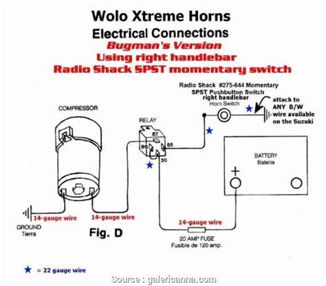 Motorcycle Horn Relay Diagram And Wolo Wiring Diagrams Wiring Diagram Horns Car Horn Relay