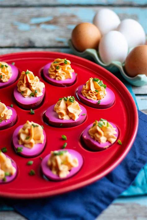Delicious Pickled Deviled Eggs Recipe A Nerd Cooks