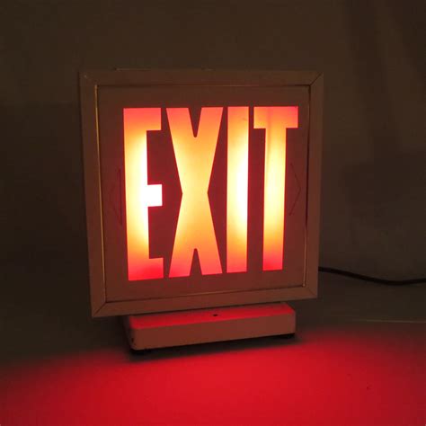 Exit Sign Industrial Salvage Vintage Repurposed Red Letter Etsy