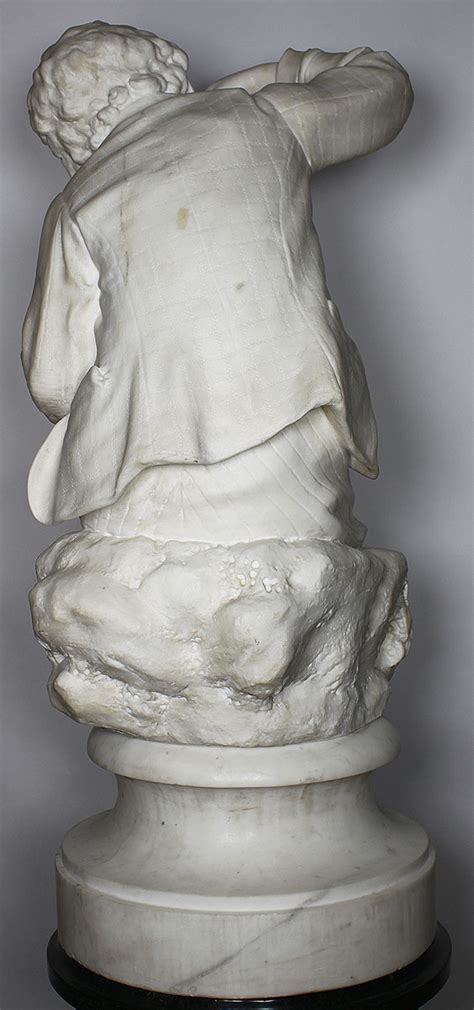 A Very Fine Italian Th Century Carved Carrara Marble Sculpture Group Titled La Gioia Nell