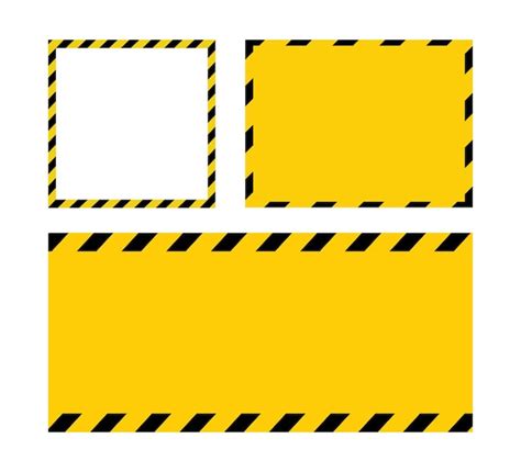 Premium Vector Black And Yellow Line Striped Blank Warning Sign