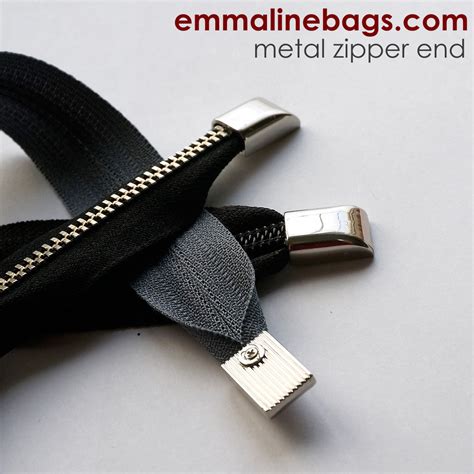 Nickel Zipper Ends 5 Pack Emmaline Sewing Supplies Emmaline Bags Inc