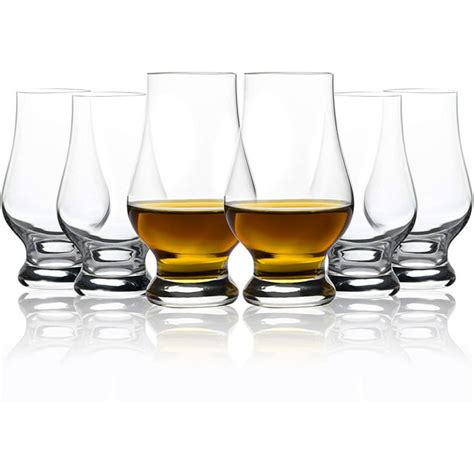 Gex Crystal Whiskey Scotch Tasting Glasses Set Of 6 Lead Free Clear Whisky Glass For Bourbon