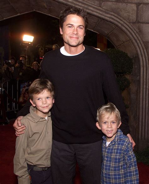 Rob Lowe With His Kids Edward Matthew And Jake Owen In 2001 Rob Lowe