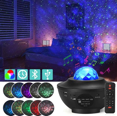 Star Projector Night Light 2 In 1 Night Light Projector Adjustable