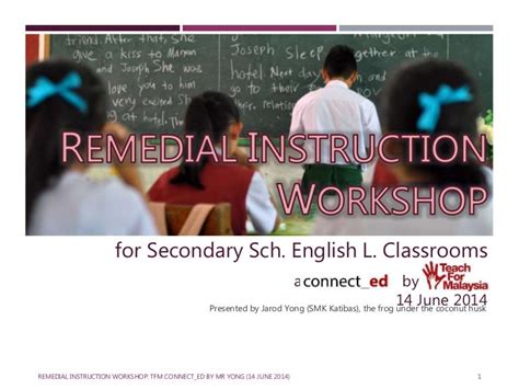 Remedial Instruction For Secondary School English Language Classrooms