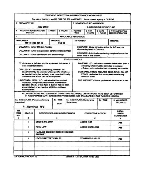 Da Form 2404 Fill Out And Sign Printable Pdf Template Signnow Gambaran