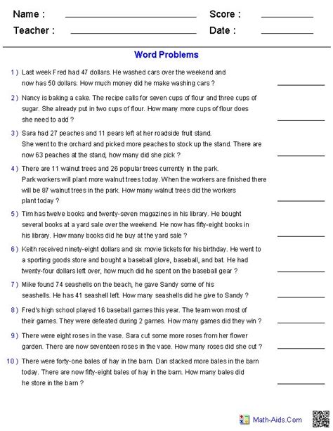 7th Grade Linear Equations Word Problems Worksheet Kidsworksheetfun