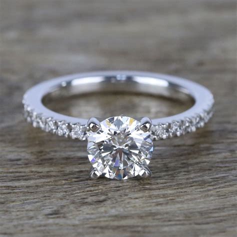 1 Carat Near Flawless Diamond Ring In White Gold