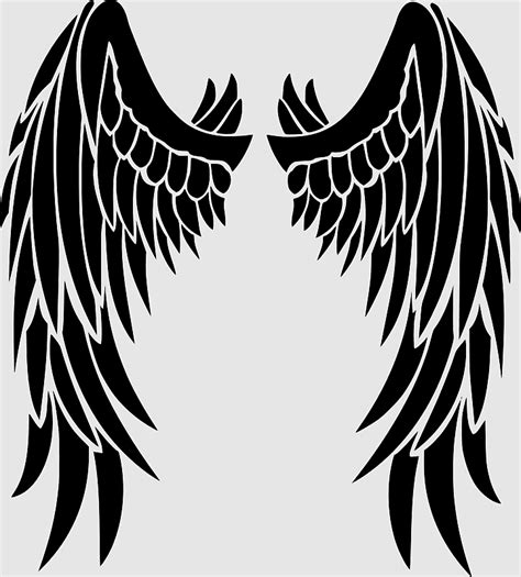 Art Angel Angel Wings Devil Stencil Angel Demon Feather Visual