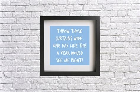 Elbow One Day Like This Music Lyric Quote Print Etsy
