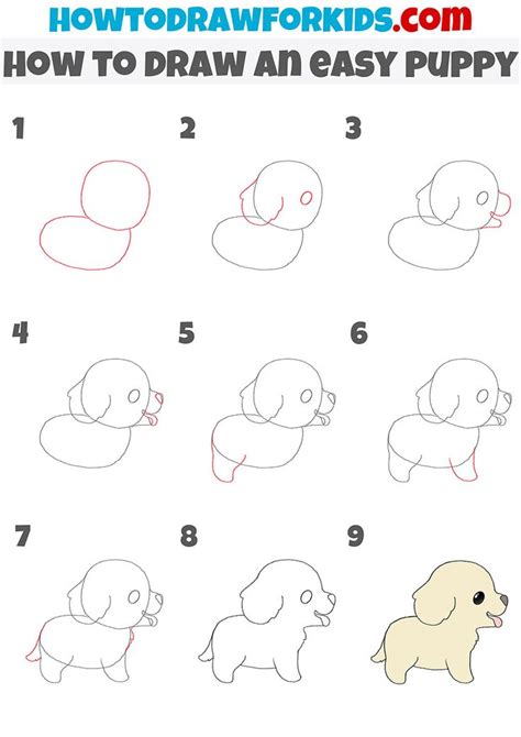 How To Draw An Easy Puppy In 2023 Puppy Drawing Easy Cute Dog