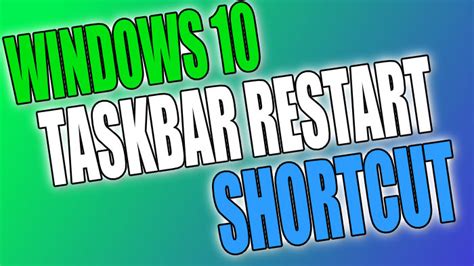How To Create A Taskbar Shortcut To Restart Windows 10 Pc