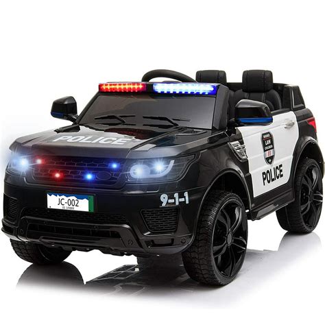 12 Volt Kids Ride On Police Car Urhomepro Kids Police Truck Ride On