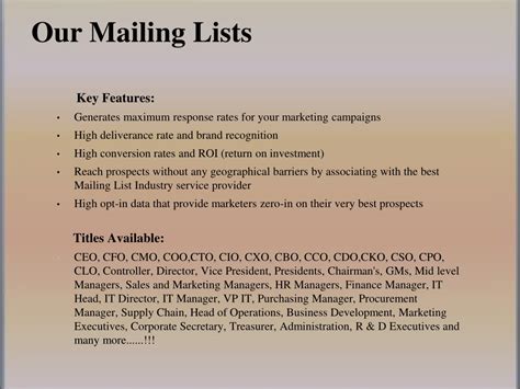 Ppt Accounting Mailing List Powerpoint Presentation Free Download
